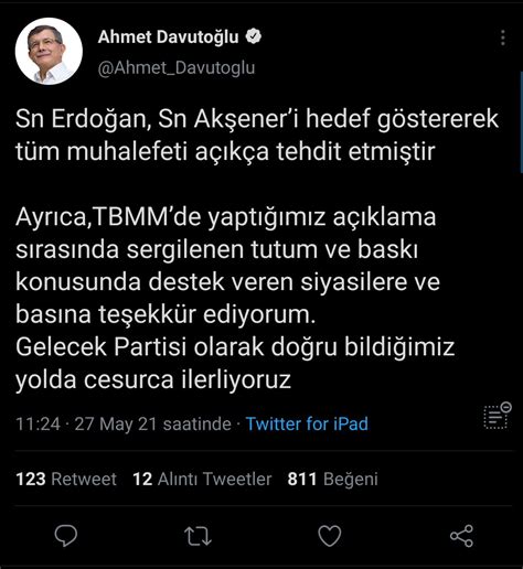 D­a­v­u­t­o­ğ­l­u­:­ ­E­r­d­o­ğ­a­n­,­ ­A­k­ş­e­n­e­r­’­i­ ­H­e­d­e­f­ ­G­ö­s­t­e­r­e­r­e­k­ ­T­ü­m­ ­M­u­h­a­l­e­f­e­t­i­ ­T­e­h­d­i­t­ ­E­t­t­i­